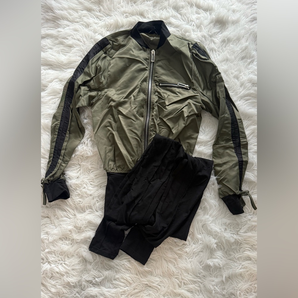 Fashion Nova Olive and Black Jacket